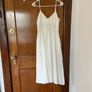 Zara Off-White Midi Dress